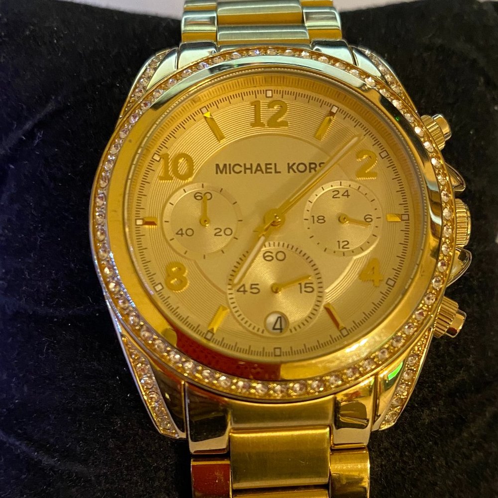MICHAEL KORS Gold Tone Blair Glitz Watch